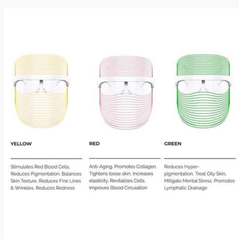 Dermalactives 7-in-1 LED Light Therapy Mask - White with Pink Accent - Picture 6 of 10